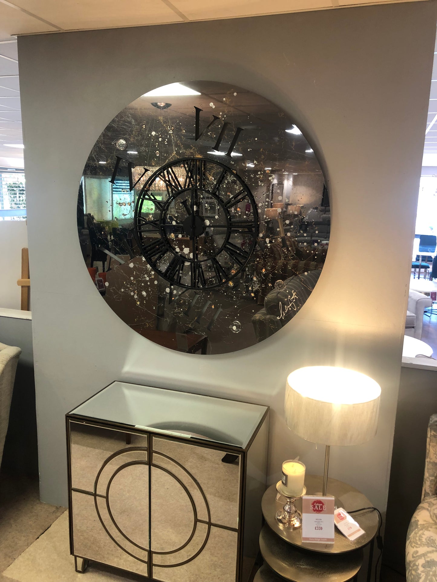 Clock - Black Chrome Round