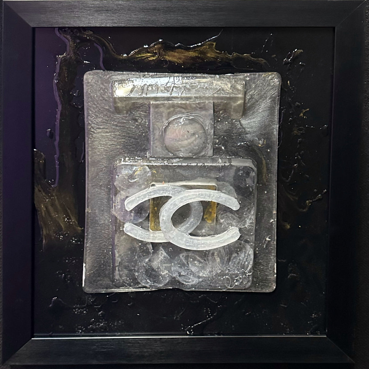 Chanel Perfume Bottle Black